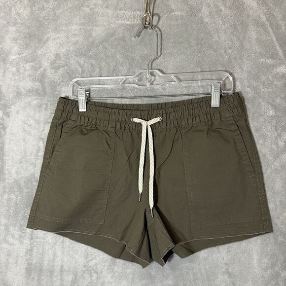 VUORI Shorts Womens S Green Raw Hem Ripstop Elastic Drawstring Waist VW385 - Picture 1 of 8